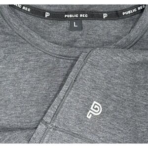 Public Rec Shirt Mens Large Go‎ To Long Sleeve T Shirt Gray Tencel Blend